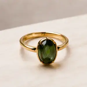 Green Tourmaline Gold Ring - main product image